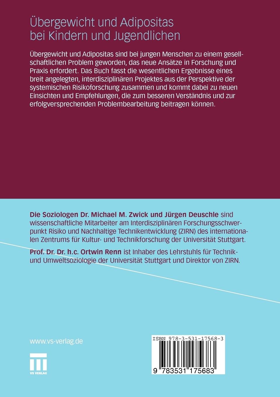 Rückseitencover Übergewicht und Adipositas bei Kindern und Jugendlichen