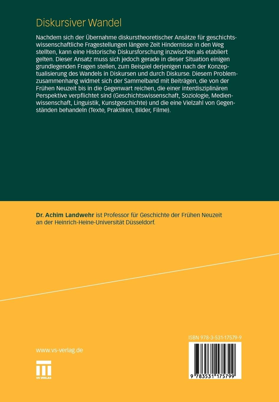 Rückseitencover Diskursiver Wandel