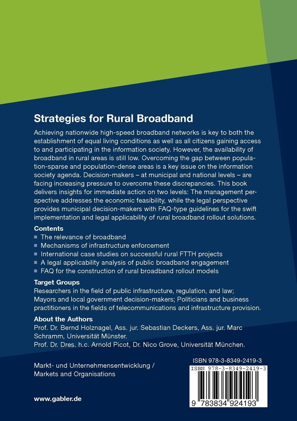 Rückseitencover Strategies for Rural Broadband