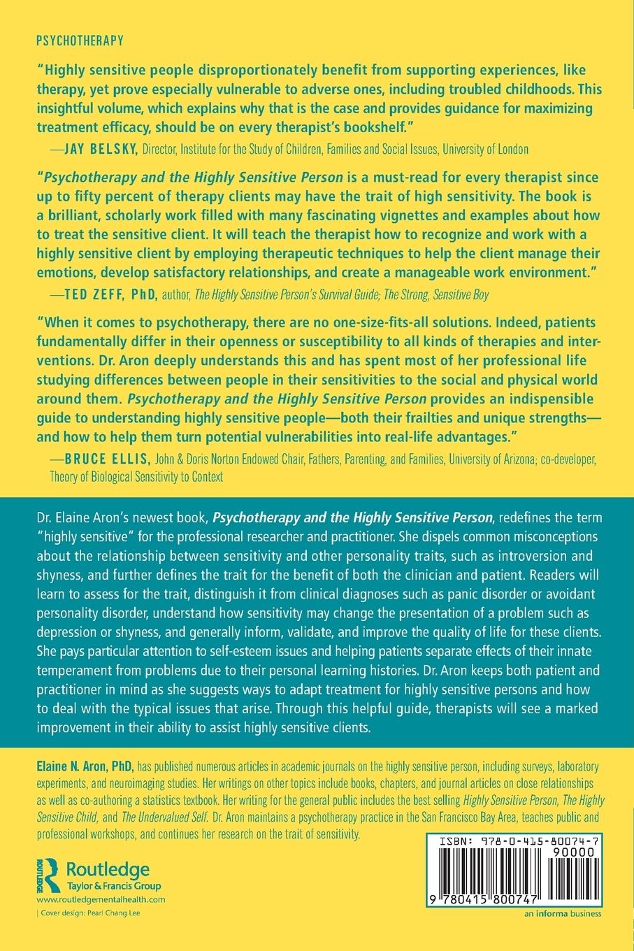 Rückseitencover Psychotherapy and the Highly Sensitive Person