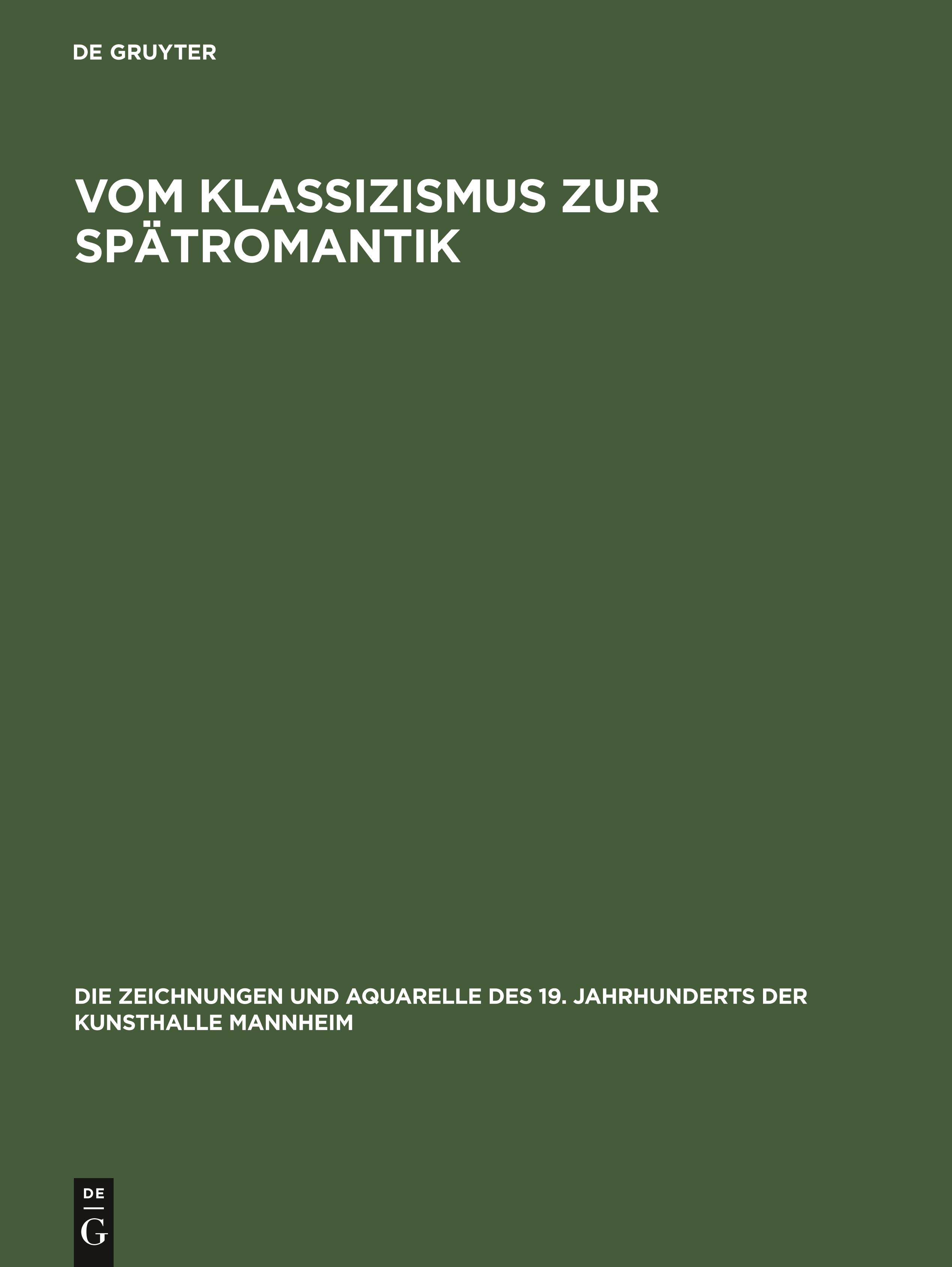 Vorderes Coverbild Vom Klassizismus zur Spätromantik