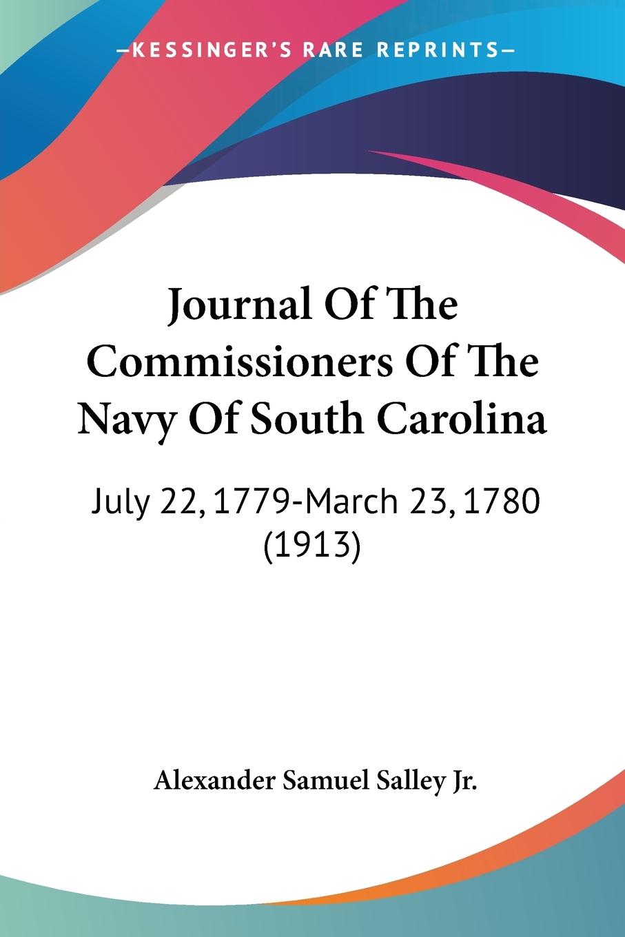 Vorderes Coverbild Journal Of The Commissioners Of The Navy Of South Carolina