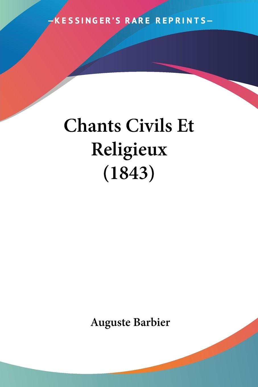 Vorderes Coverbild Chants Civils Et Religieux (1843)