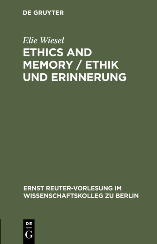 Vorderes Coverbild Ethics and Memory / Ethik und Erinnerung