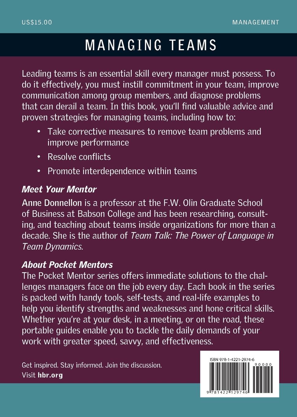 Rückseitencover Managing Teams