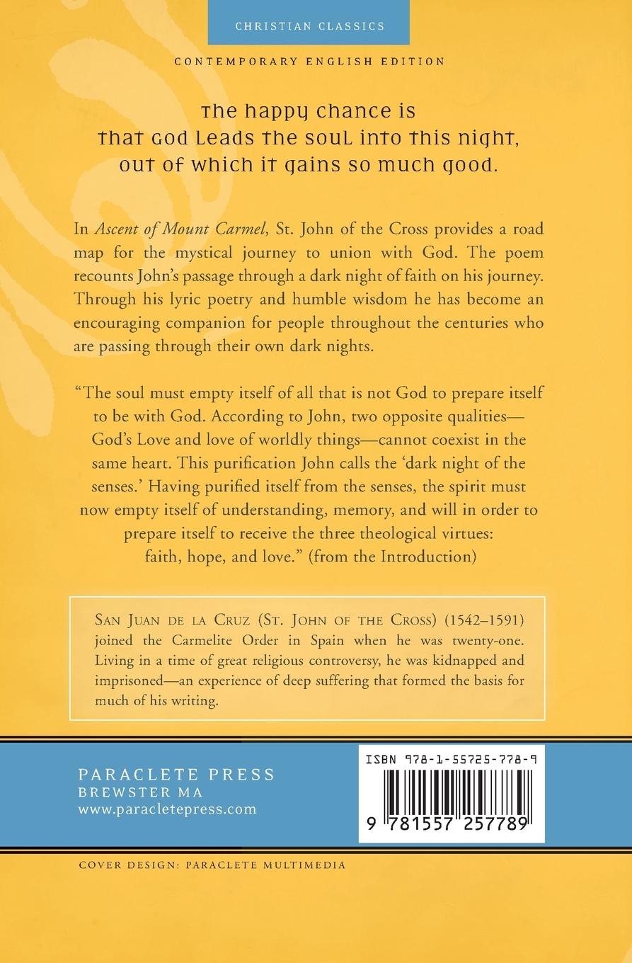 Rückseitencover Ascent of Mount Carmel