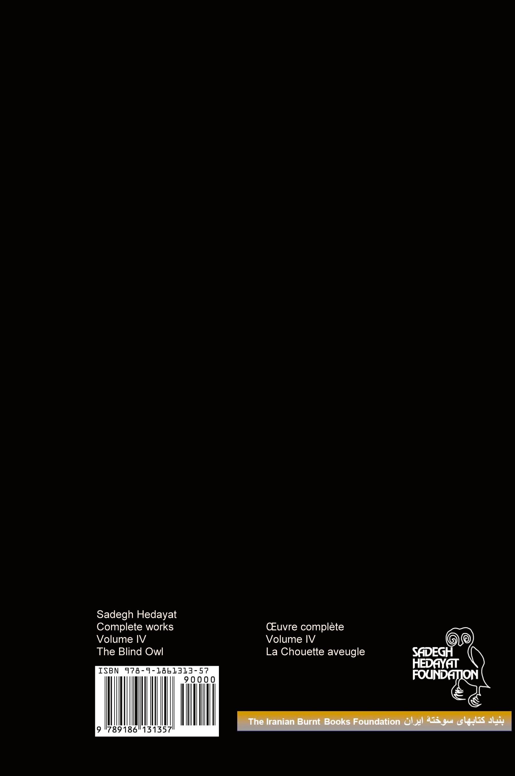 Vorderes Coverbild Complete Works - Volume IV - Bufe Kur (the Blind Owl)