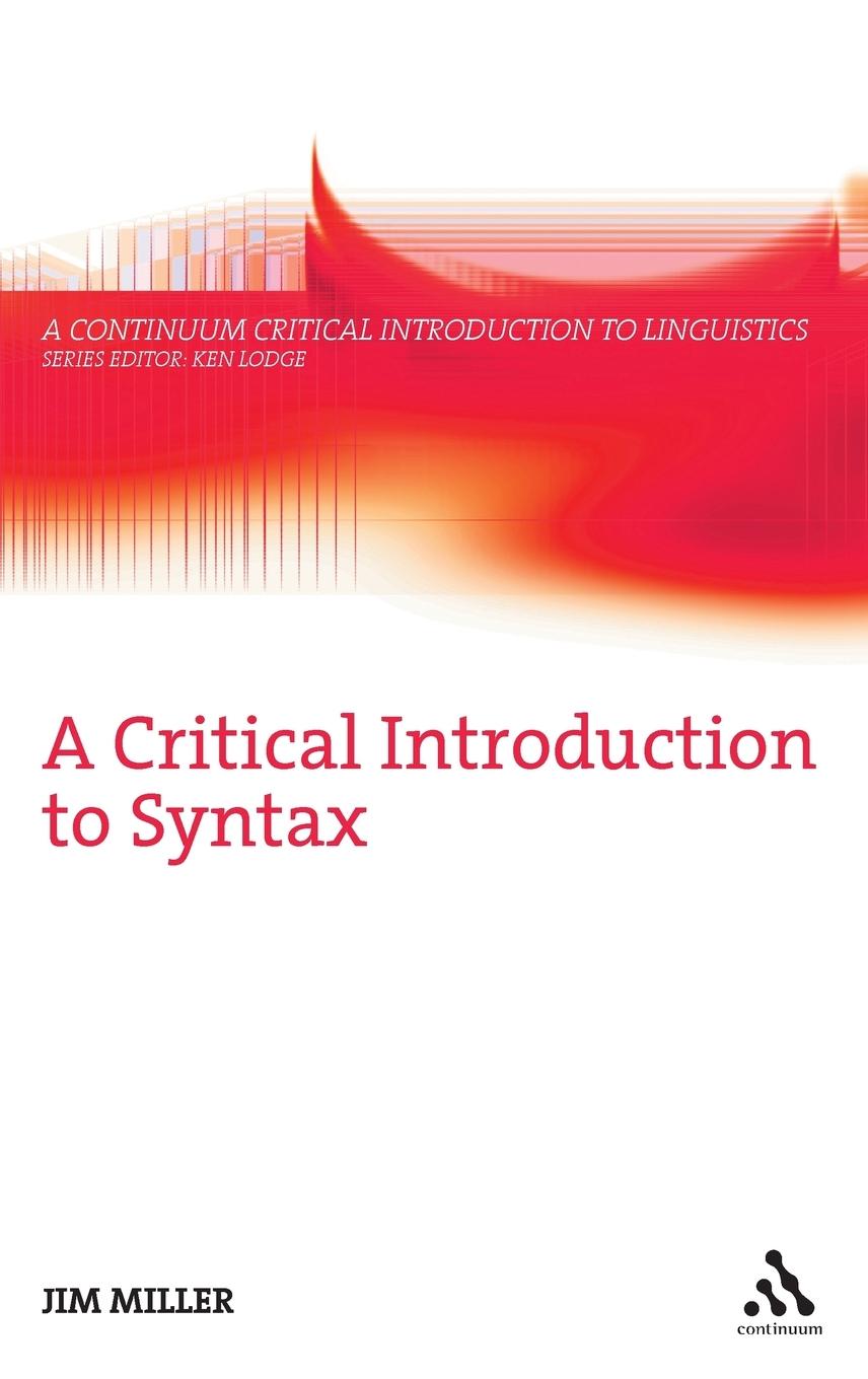 Vorderes Coverbild A Critical Introduction to Syntax