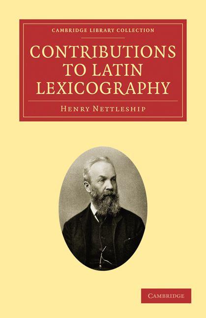 Vorderes Coverbild Contributions to Latin Lexicography