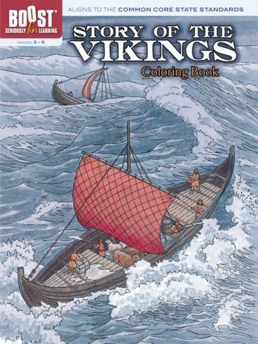 Vorderes Coverbild Story of the Vikings Coloring Book