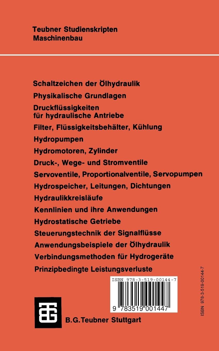 Rückseitencover Ölhydraulik