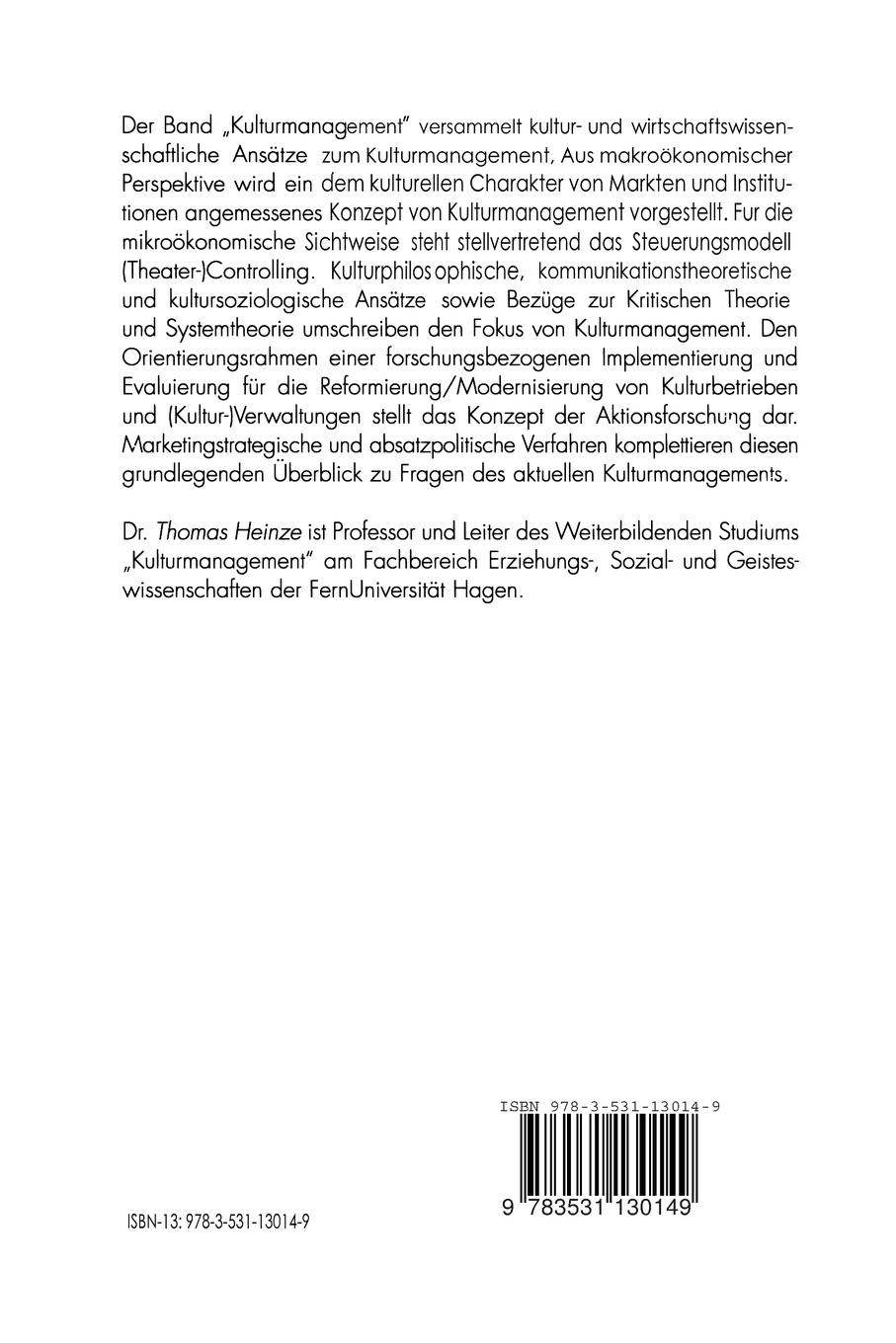 Rückseitencover Kulturmanagement II