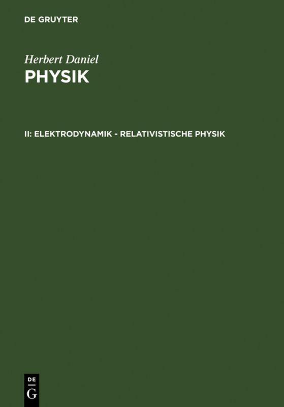 Vorderes Coverbild Elektrodynamik - relativistische Physik
