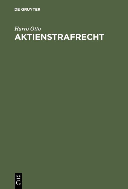 Vorderes Coverbild Aktienstrafrecht