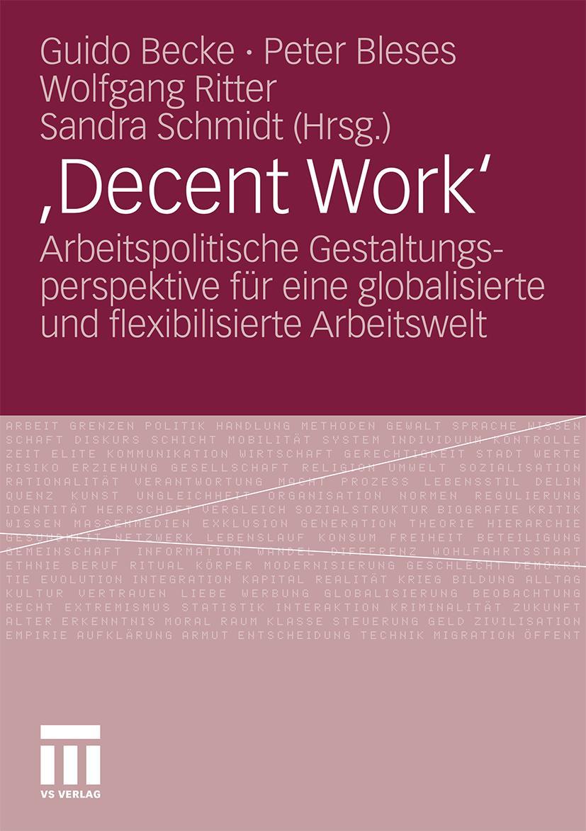 Vorderes Coverbild ,Decent Work'