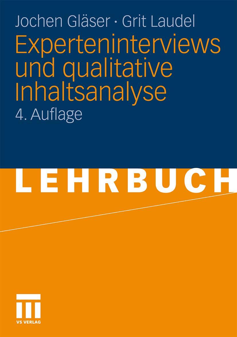 Vorderes Coverbild Experteninterviews und qualitative Inhaltsanalyse