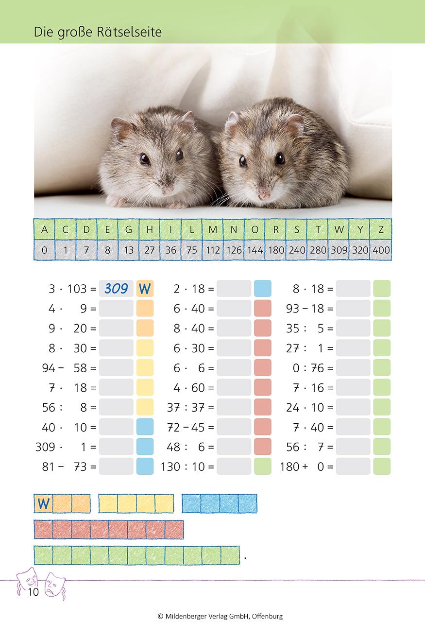 Beispielinhalt (Bild) Das Übungsheft 4. Mathe. Neubearbeitung