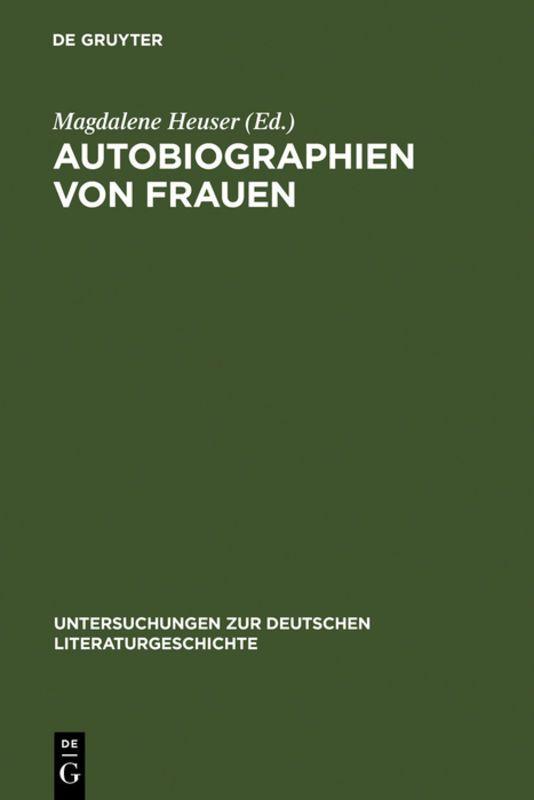Vorderes Coverbild Autobiographien von Frauen