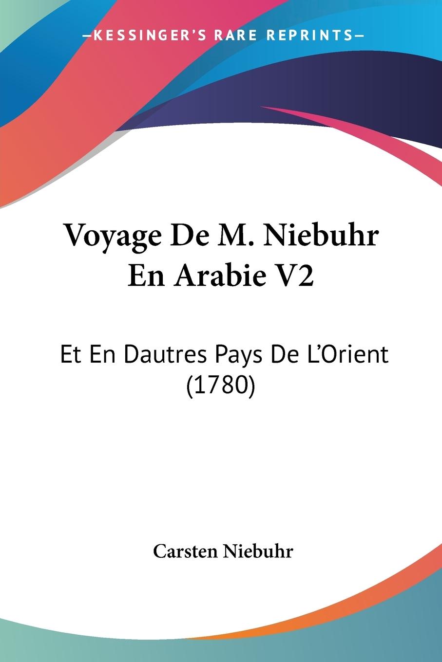 Vorderes Coverbild Voyage De M. Niebuhr En Arabie V2