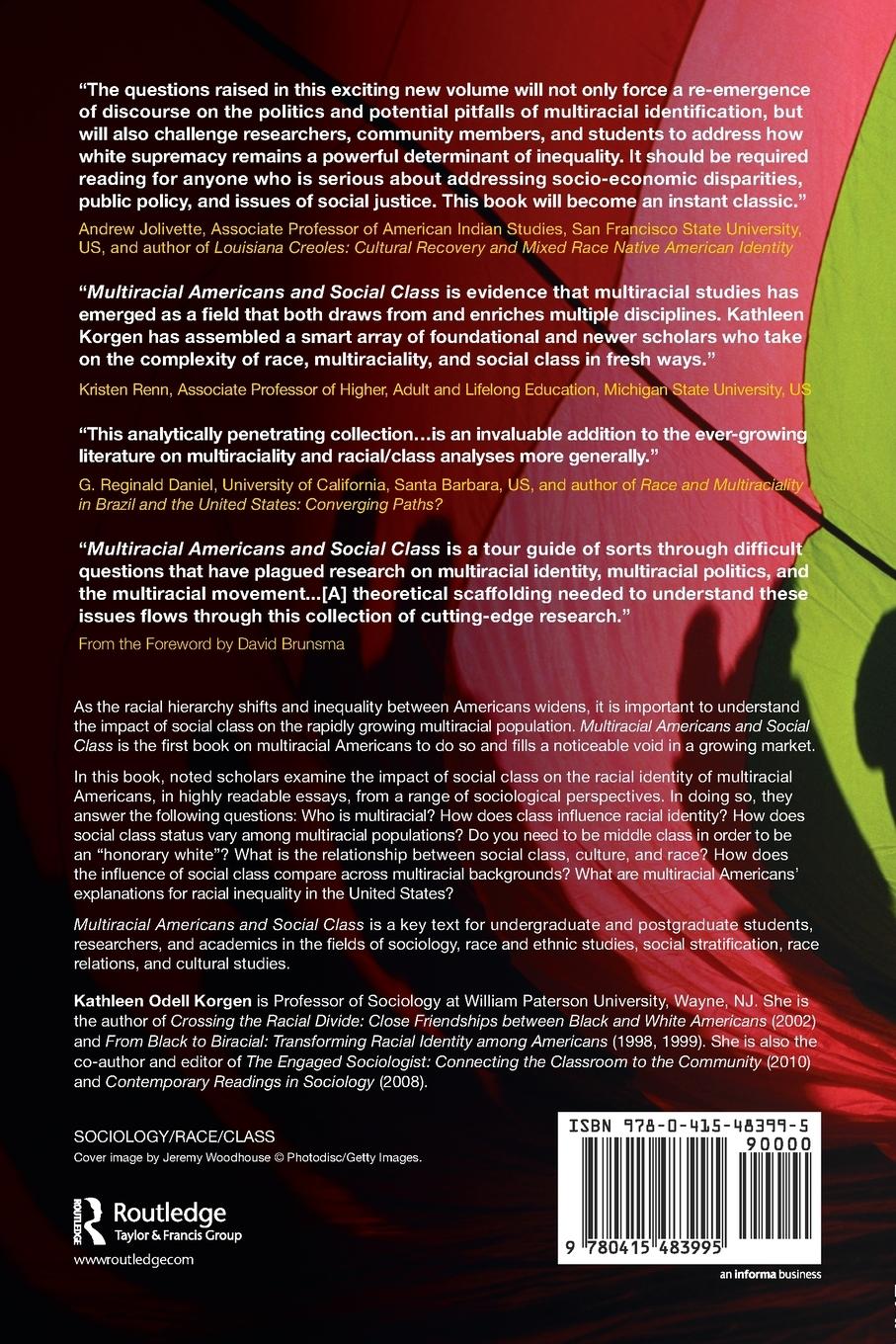 Rückseitencover Multiracial Americans and Social Class
