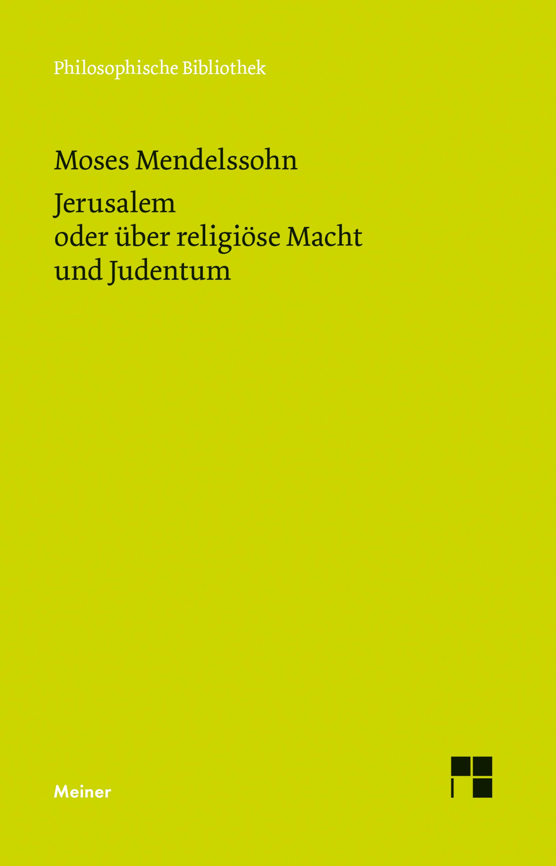 Vorderes Coverbild Jerusalem oder über religiöse Macht und Judentum