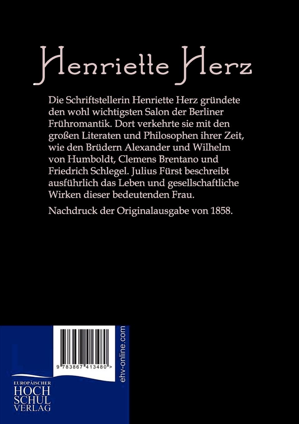 Rückseitencover Henriette Herz