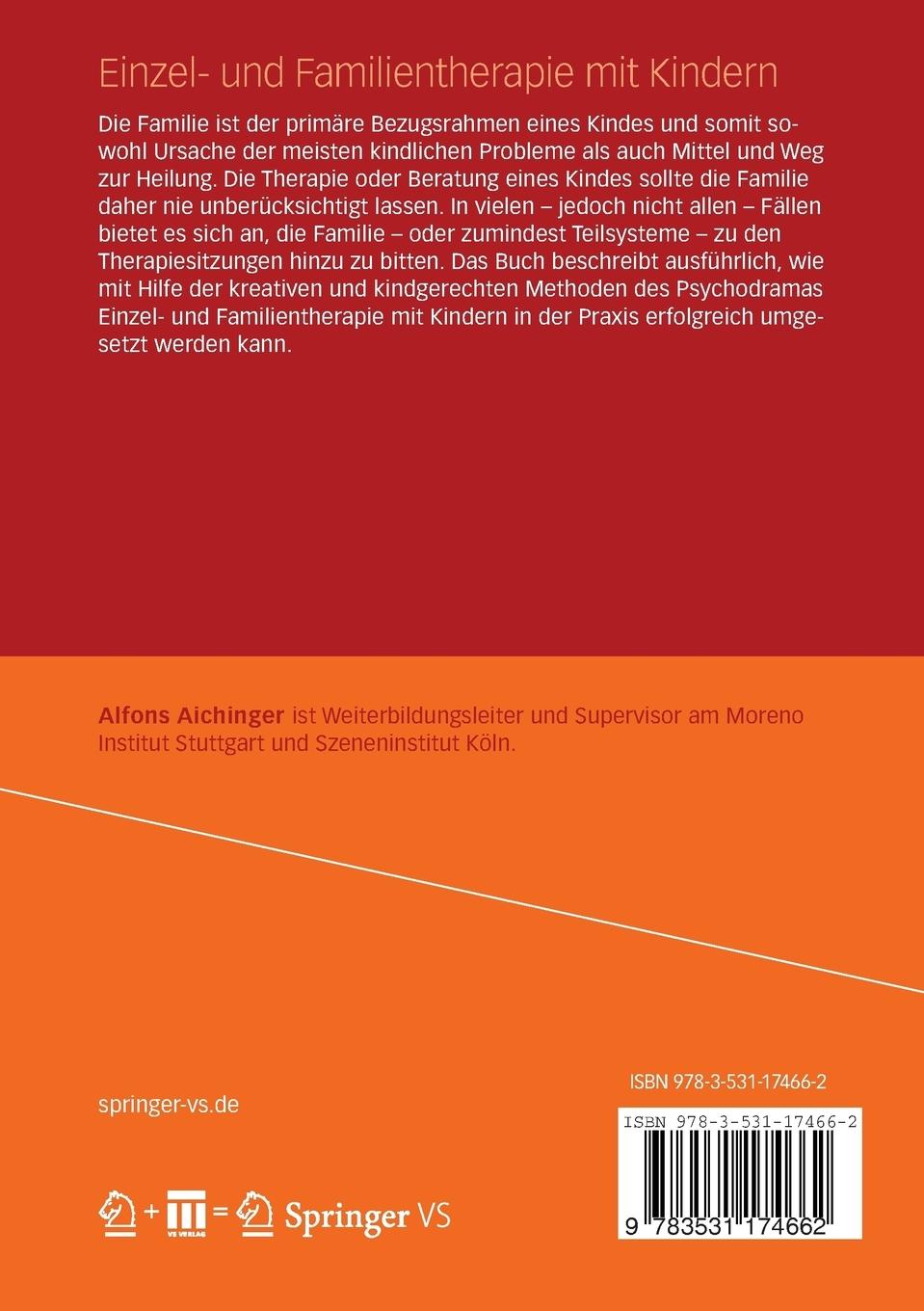 Rückseitencover Einzel- und Familientherapie mit Kindern