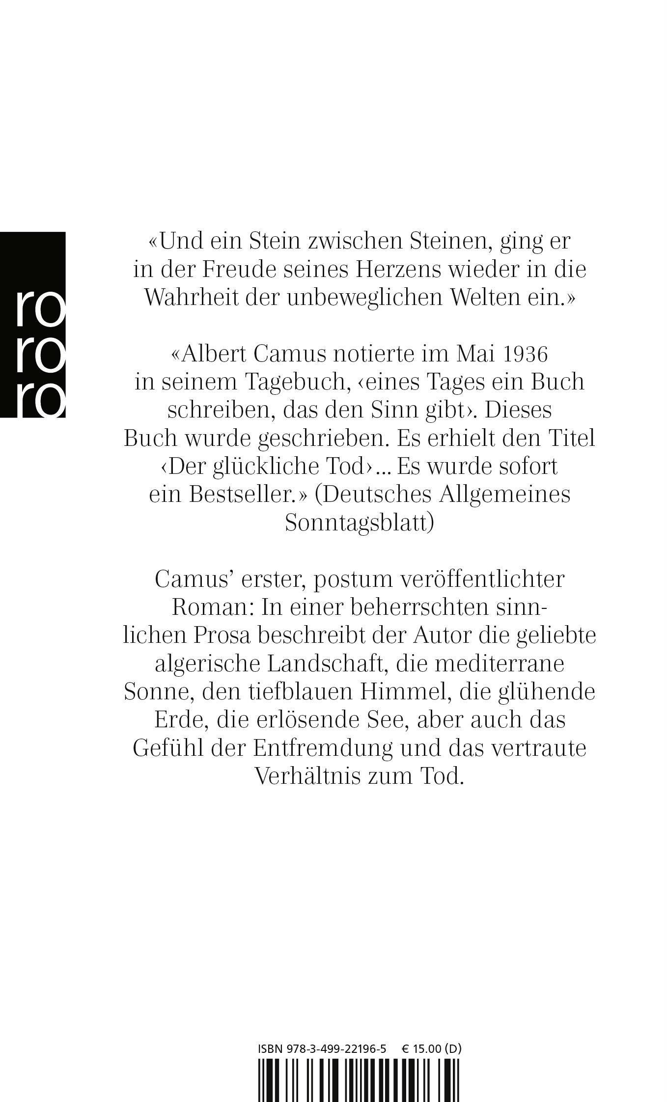 Rückseitencover Der glückliche Tod