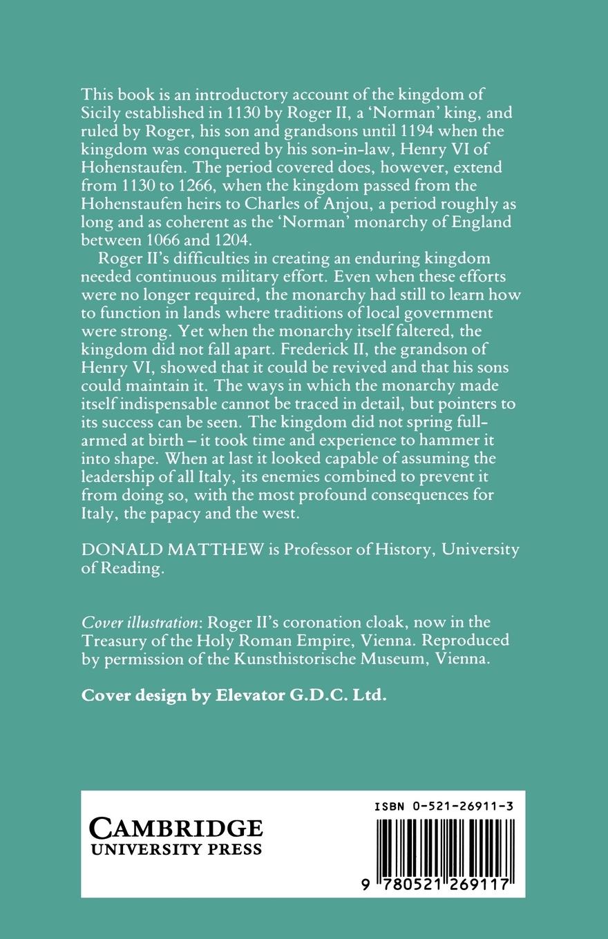 Rückseitencover The Norman Kingdom of Sicily