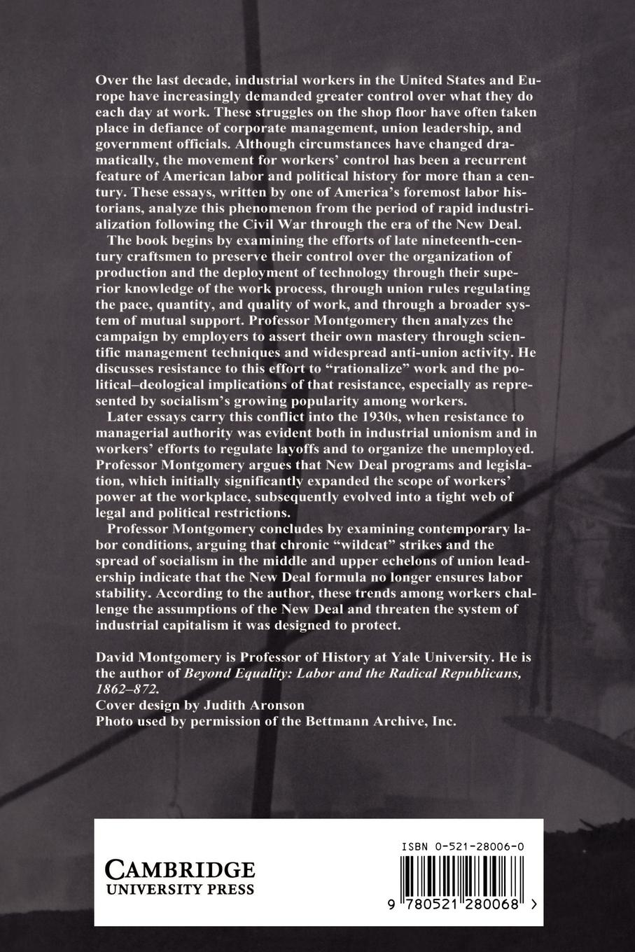 Rückseitencover Workers' Control in America