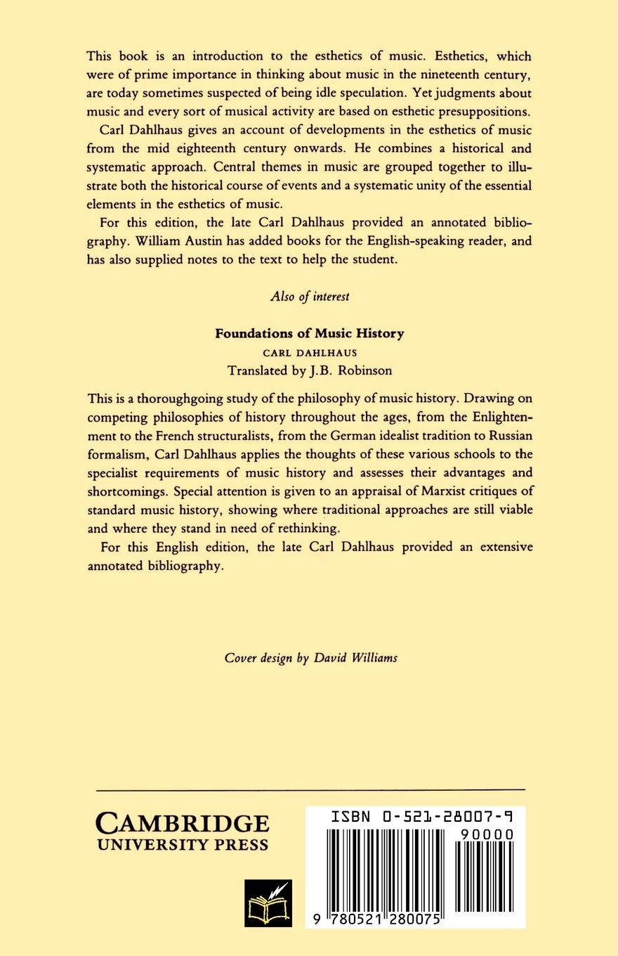 Rückseitencover Esthetics of Music