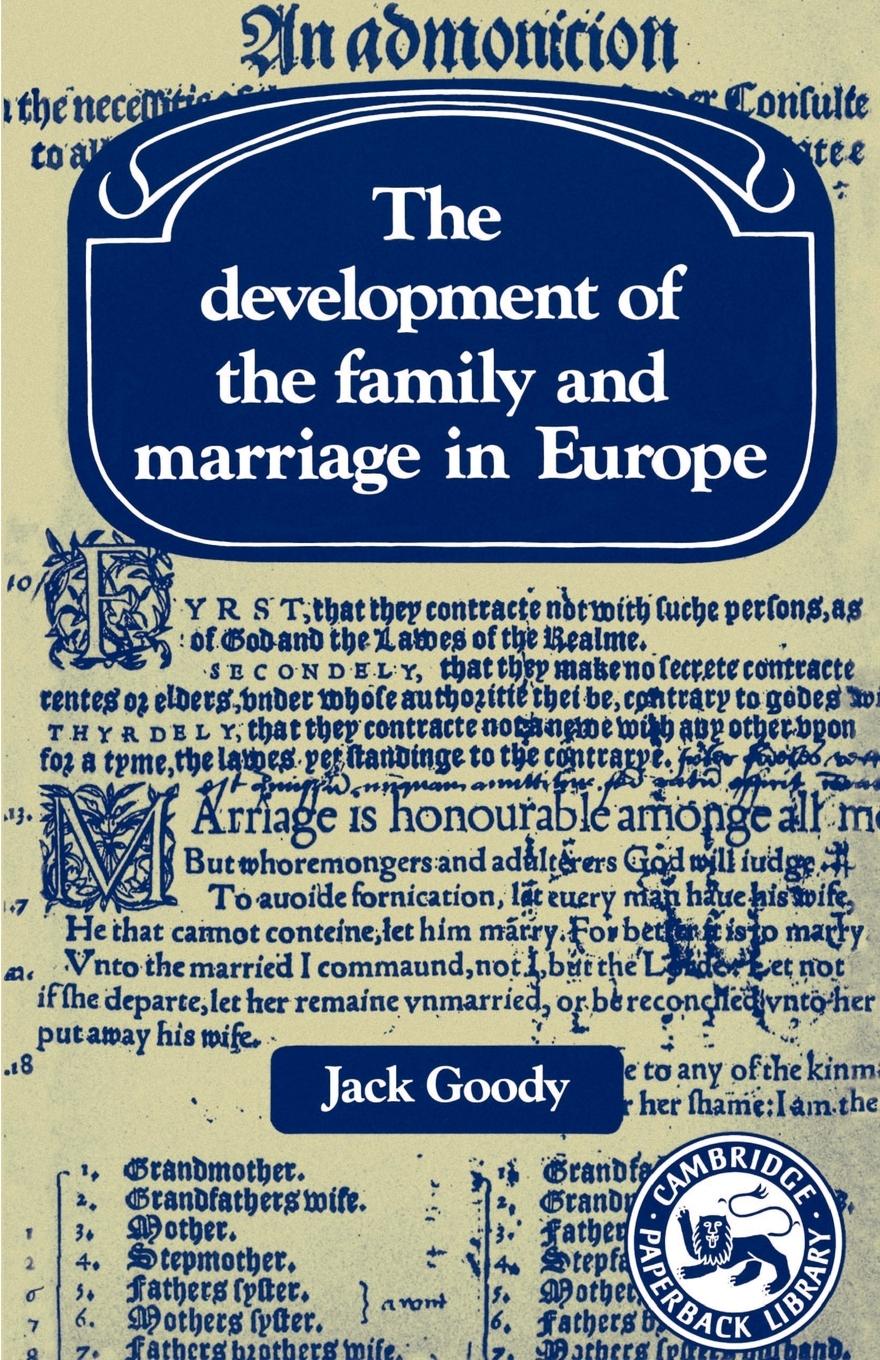 Vorderes Coverbild Development of the Family and Marriage in Europe