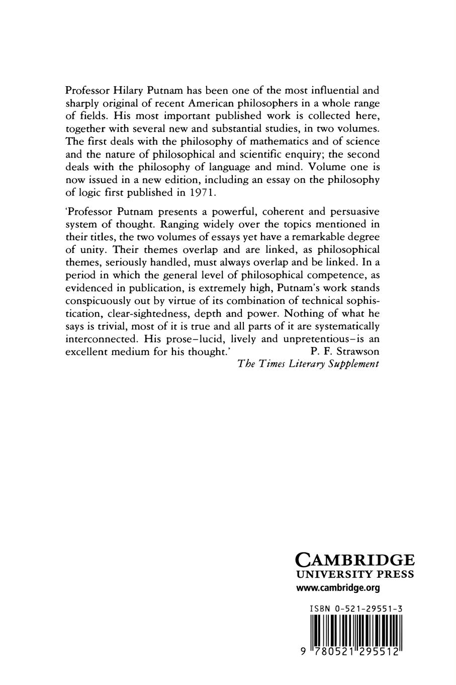 Rückseitencover Philosophical Papers