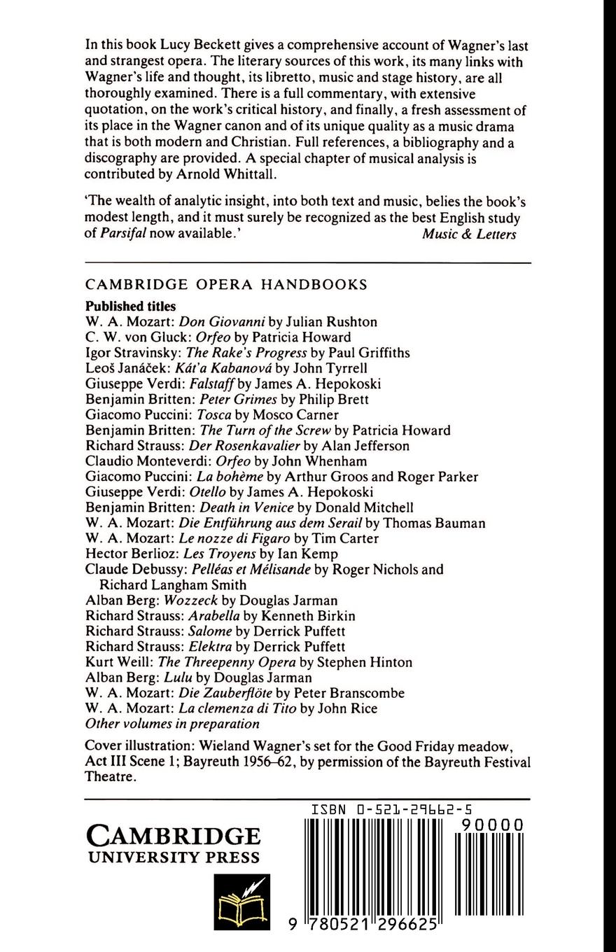 Rückseitencover Richard Wagner, Parsifal