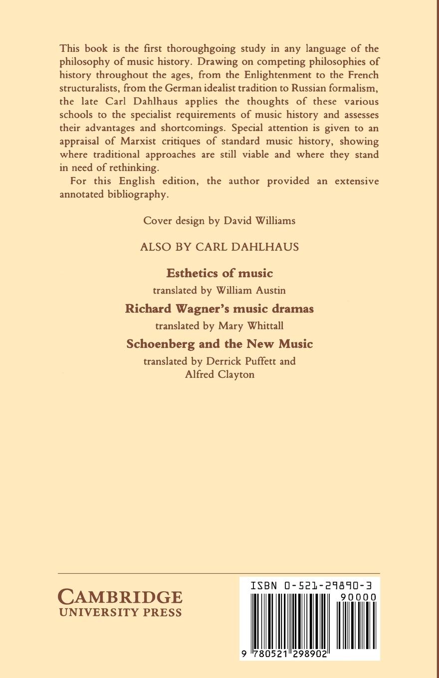 Rückseitencover Foundations of Music History