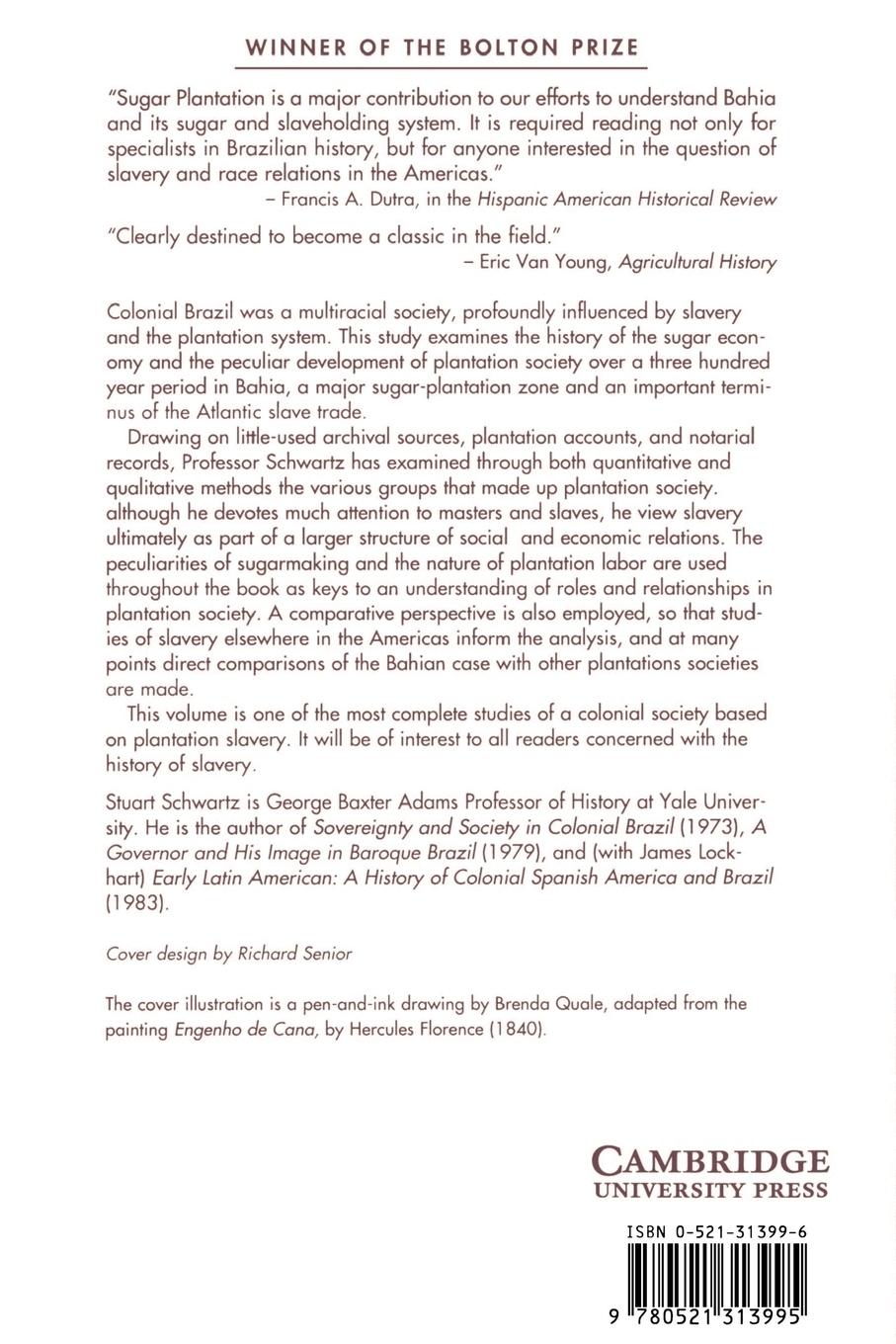 Rückseitencover Sugar Plantations in the Formation of Brazilian Society