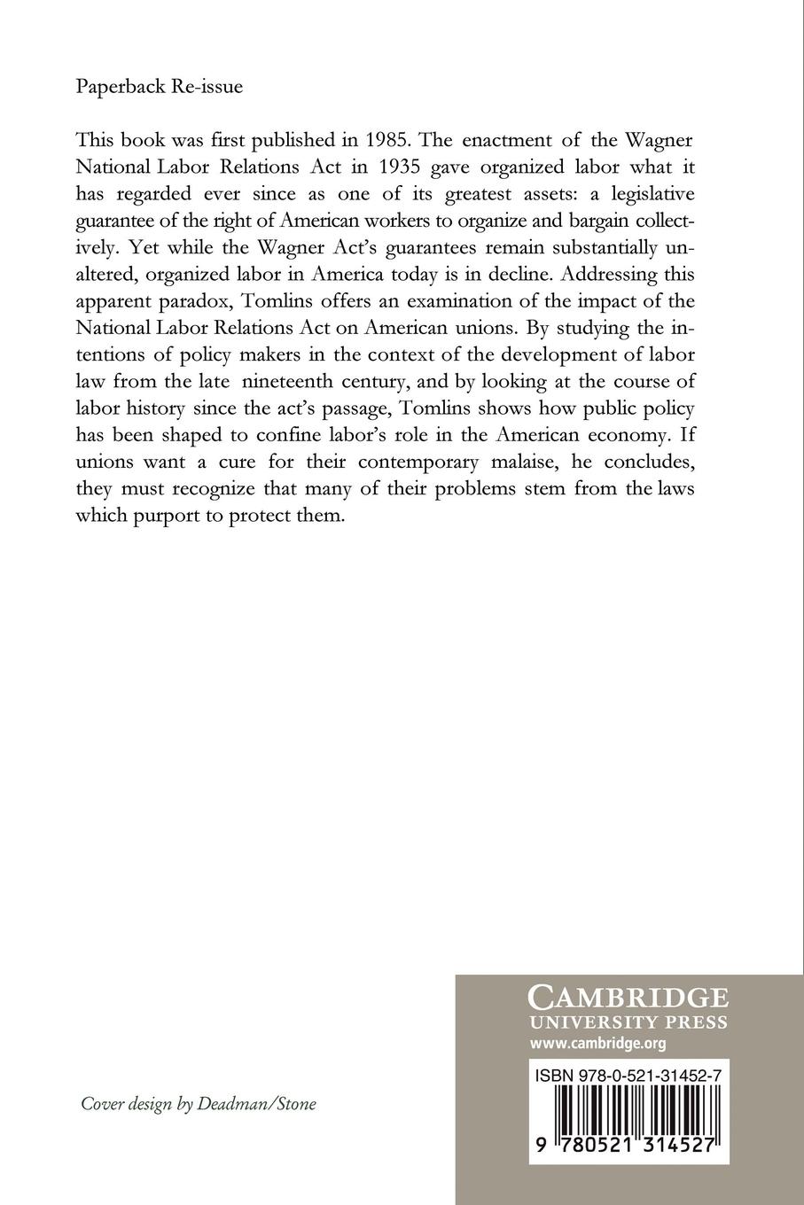 Rückseitencover The State and the Unions