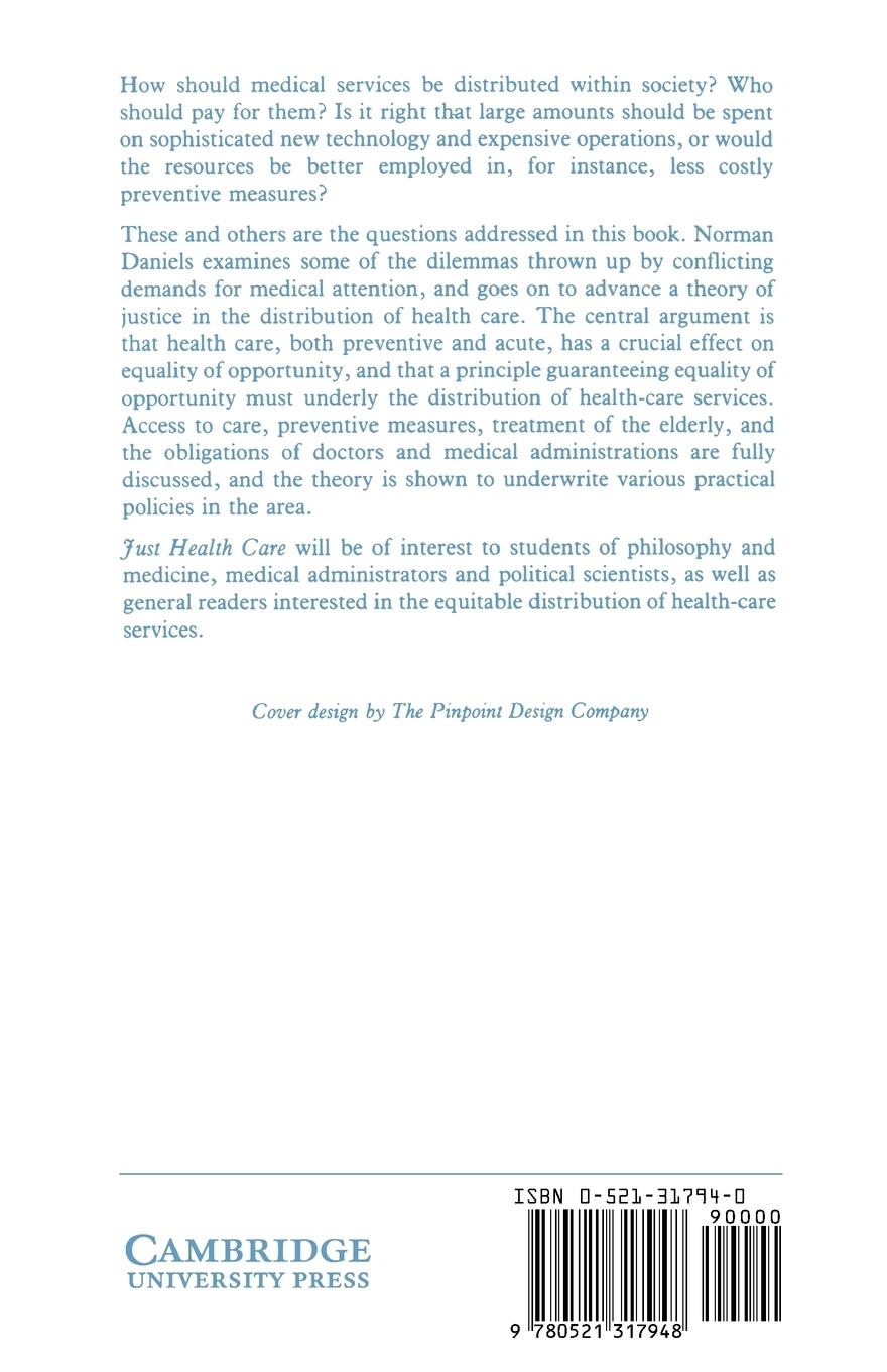 Rückseitencover Just Health Care