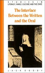Vorderes Coverbild The Interface Between the Written and the Oral
