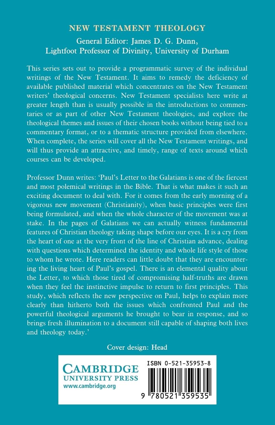 Rückseitencover The Theology of Paul's Letter to the Galatians