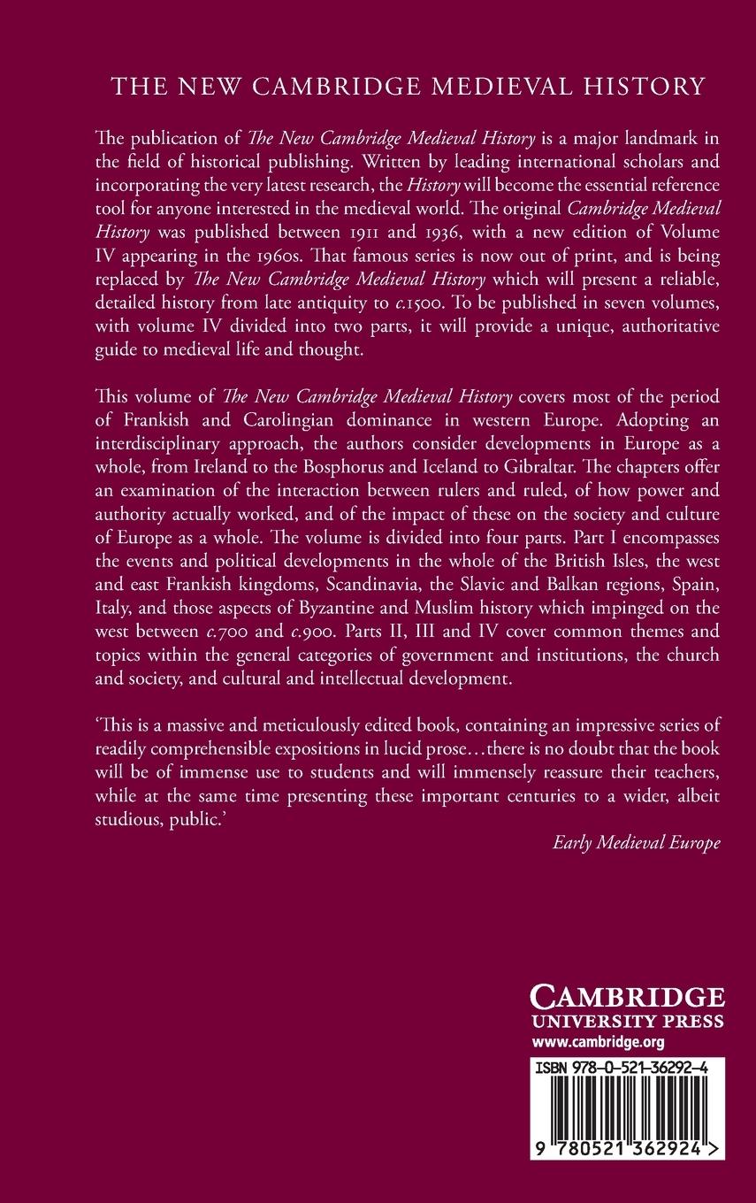Rückseitencover The New Cambridge Medieval History