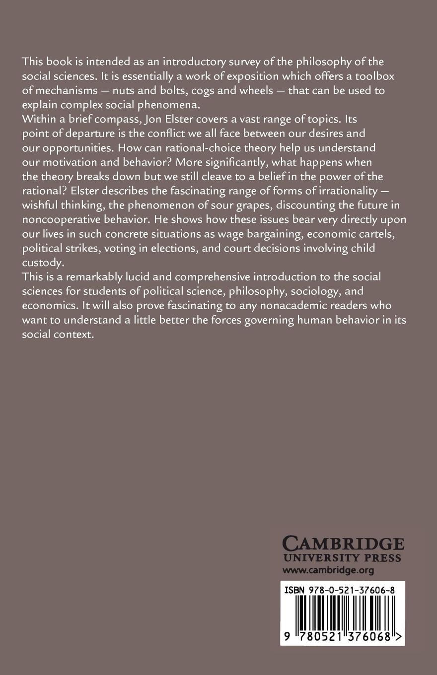 Rückseitencover Nuts and Bolts for the Social Sciences