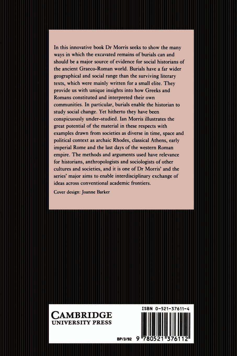 Rückseitencover Death-Ritual and Social Structure in Classical Antiquity