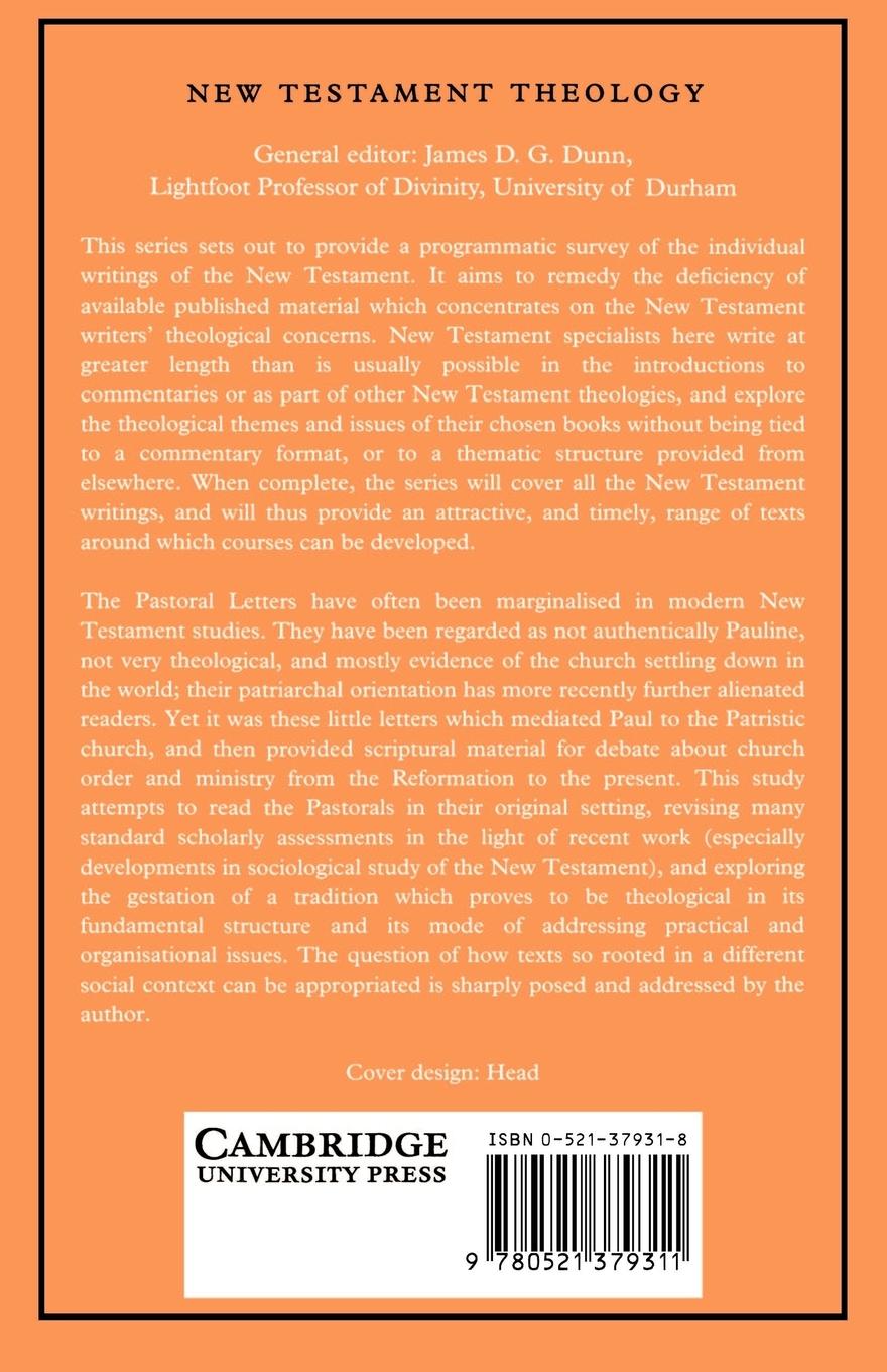 Rückseitencover The Theology of the Pastoral Letters