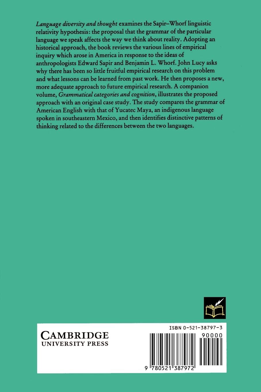 Rückseitencover Language Diversity and Thought