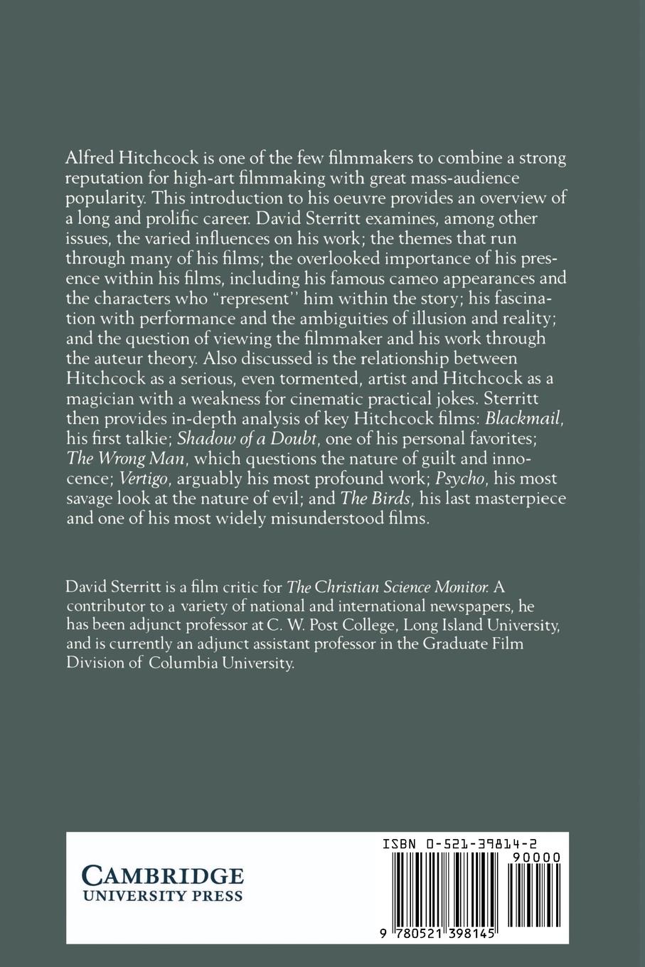 Rückseitencover The Films of Alfred Hitchcock