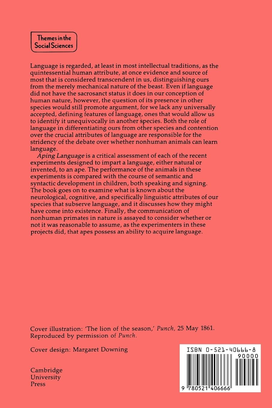 Rückseitencover Aping Language