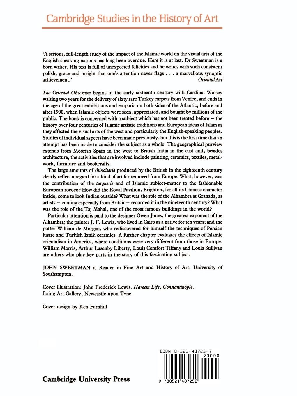 Rückseitencover The Oriental Obsession