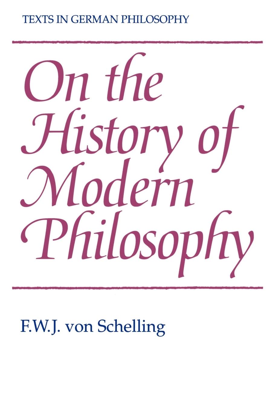 Vorderes Coverbild On the History of Modern Philosophy