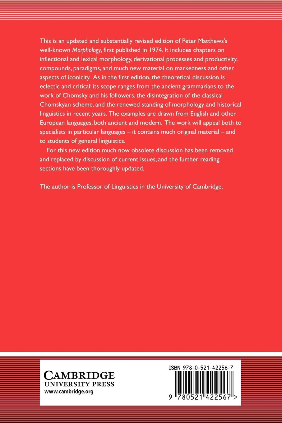 Rückseitencover Morphology